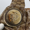 GUCCI GG Crystal Histeria Bag Coated Canvas 2way Beige Gold 203486 Auth 154644-16