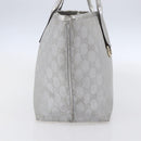 GUCCI GG Canvas Newbrit Tote Bag Silver Gold 169946 Auth 154645-4