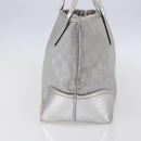 GUCCI GG Canvas Newbrit Tote Bag Silver Gold 169946 Auth 154645-5
