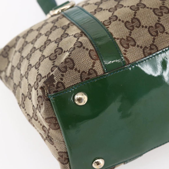 GUCCI GG Canvas Abbey Tote Bag Beige Gold 141470 Auth 154647