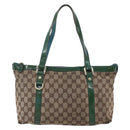 GUCCI GG Canvas Abbey Tote Bag Beige Gold 141470 Auth 154647-2