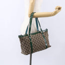 GUCCI GG Canvas Abbey Tote Bag Beige Gold 141470 Auth 154647-23