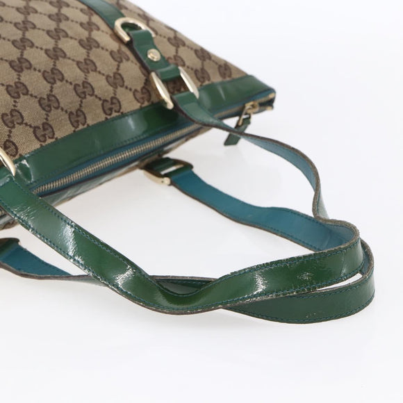 GUCCI GG Canvas Abbey Tote Bag Beige Gold 141470 Auth 154647