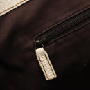 GUCCI GG Canvas Tote Bag Beige Silver 113019 Auth 154648-15