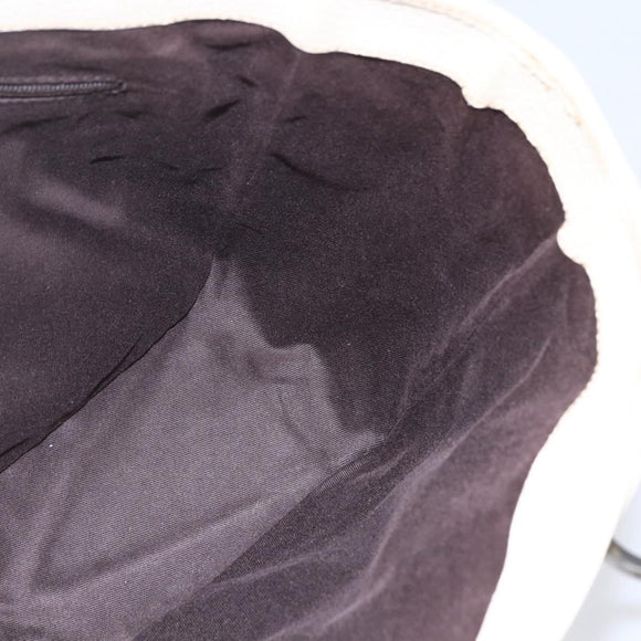 GUCCI GG Canvas Tote Bag Beige Silver 113019 Auth 154648