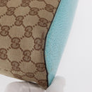 GUCCI GG Canvas Shoulder Bag Beige Silver 115003 Auth 154649-10