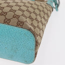 GUCCI GG Canvas Shoulder Bag Beige Silver 115003 Auth 154649-11