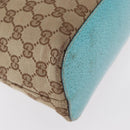 GUCCI GG Canvas Shoulder Bag Beige Silver 115003 Auth 154649-12