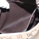 GUCCI GG Canvas Shoulder Bag Beige Silver 115003 Auth 154649-21