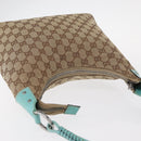 GUCCI GG Canvas Shoulder Bag Beige Silver 115003 Auth 154649-6