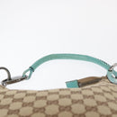 GUCCI GG Canvas Shoulder Bag Beige Silver 115003 Auth 154649-8