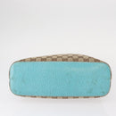 GUCCI GG Canvas Shoulder Bag Beige Silver 115003 Auth 154649-9