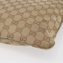 GUCCI GG Canvas Sherry Line Shoulder Bag Beige Gold 144388 Auth 154650-12