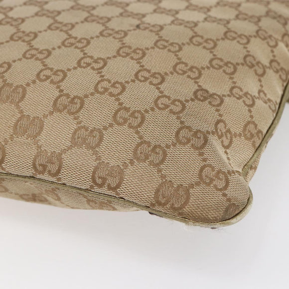 GUCCI GG Canvas Sherry Line Umhängetasche Beige Gold 144388 Auth 154650A