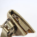 GUCCI GG Canvas Sherry Line Shoulder Bag Beige Gold 144388 Auth 154650-15