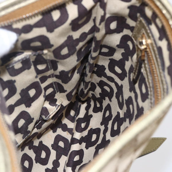 GUCCI GG Canvas Sherry Line Umhängetasche Beige Gold 144388 Auth 154650A