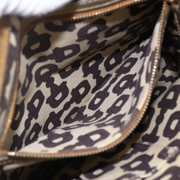 GUCCI GG Canvas Sherry Line Shoulder Bag Beige Gold 144388 Auth 154650