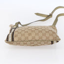 GUCCI GG Canvas Sherry Line Shoulder Bag Beige Gold 144388 Auth 154650-9
