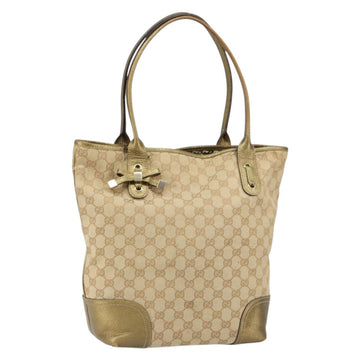 GUCCI GG Canvas Pretty Tote Bag Beige 181779 Auth 154651