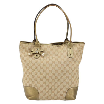 GUCCI GG Canvas Pretty Tote Bag Beige 181779 Auth 154651 - 0