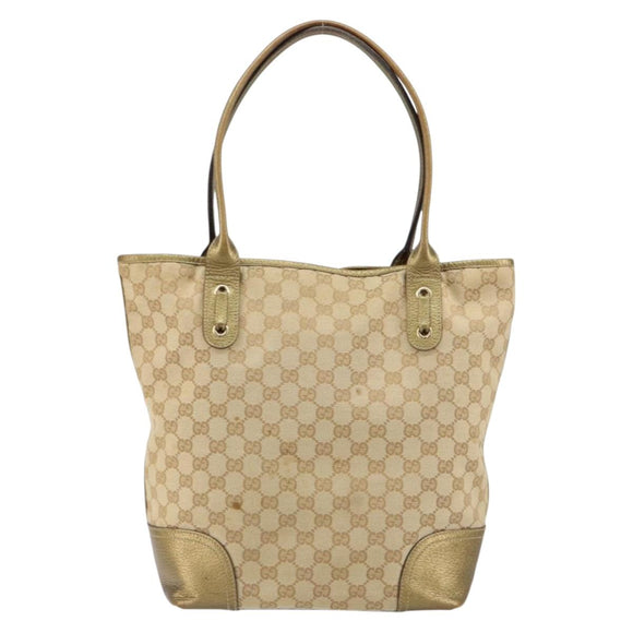 GUCCI GG Canvas Pretty Tote Bag Beige 181779 Auth 154651