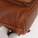 GUCCI Bamboo Backpack Leather Brown Gold Auth 154653-14