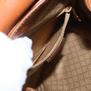 GUCCI Bamboo Backpack Leather Brown Gold Auth 154653-26