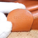 GUCCI Bamboo Backpack Leather Brown Gold Auth 154653-27