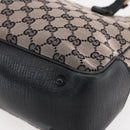 GUCCI GG Canvas Bamboo Tote Bag Navy 112526 Auth 154654-9