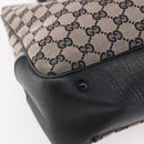 GUCCI GG Canvas Bamboo Tote Bag Navy 112526 Auth 154654-14