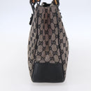 GUCCI GG Canvas Bamboo Tote Bag Navy 112526 Auth 154654-3