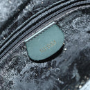 GUCCI Bamboo Hand Bag Suede 2way Green Gold 001 1014 1638 0 Auth 154655-16