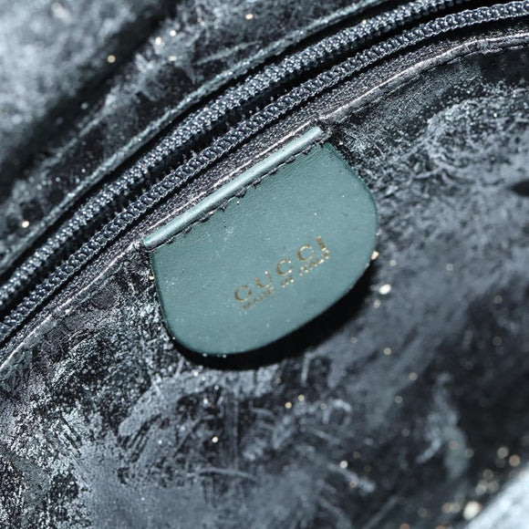 GUCCI Bamboo Hand Bag Suede 2way Green Gold 001 1014 1638 0 Auth 154655