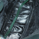 GUCCI Bamboo Hand Bag Suede 2way Green Gold 001 1014 1638 0 Auth 154655-17