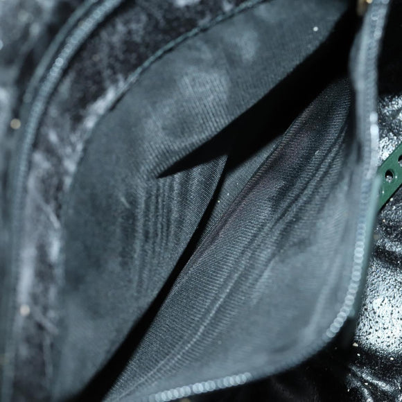 GUCCI Bamboo Hand Bag Suede 2way Green Gold 001 1014 1638 0 Auth 154655