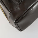 GUCCI Bamboo Shoulder Bag Enamel Brown Gold 003 3444 0127 Auth 154656-11