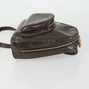 GUCCI Bamboo Shoulder Bag Enamel Brown Gold 003 3444 0127 Auth 154656-4