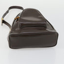 GUCCI Bamboo Shoulder Bag Enamel Brown Gold 003 3444 0127 Auth 154656-9