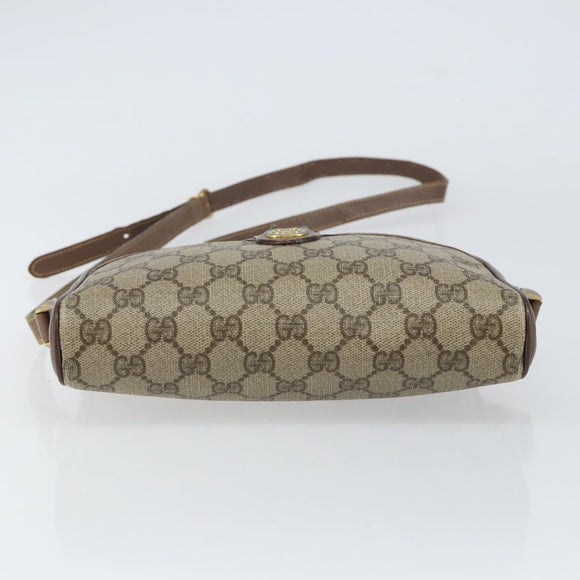 GUCCI GG Supreme Web Sherry Line Bag PVC Beige Gold 001 122 6594 Auth 154659