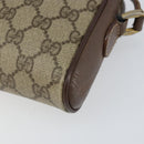 GUCCI GG Supreme Web Sherry Line Bag PVC Beige Gold 001 122 6594 Auth 154659-11