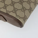 GUCCI GG Supreme Web Sherry Line Bag PVC Beige Gold 001 122 6594 Auth 154659-12