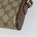 GUCCI GG Supreme Web Sherry Line Bag PVC Beige Gold 001 122 6594 Auth 154659-13