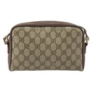 GUCCI GG Supreme Web Sherry Line Bag PVC Beige Gold 001 122 6594 Auth 154659-3