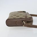 GUCCI GG Supreme Web Sherry Line Bag PVC Beige Gold 001 122 6594 Auth 154659-4