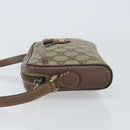 GUCCI GG Supreme Web Sherry Line Bag PVC Beige Gold 001 122 6594 Auth 154659-5