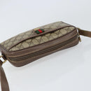 GUCCI GG Supreme Web Sherry Line Bag PVC Beige Gold 001 122 6594 Auth 154659-6
