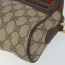 GUCCI GG Supreme Web Sherry Line Bag PVC Beige Gold 119 02 087 Auth 154660-10