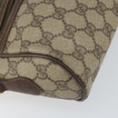 GUCCI GG Supreme Web Sherry Line Bag PVC Beige Gold 119 02 087 Auth 154660-11