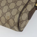GUCCI GG Supreme Web Sherry Line Bag PVC Beige Gold 119 02 087 Auth 154660-12