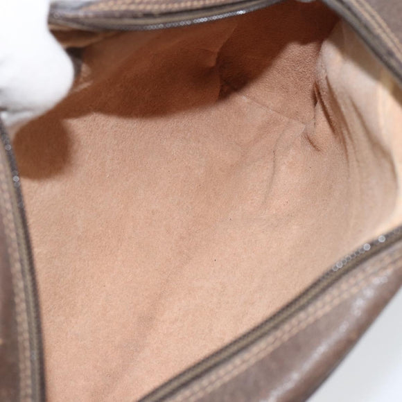 GUCCI GG Supreme Web Sherry Line Bag PVC Beige Gold 119 02 087 Auth 154660